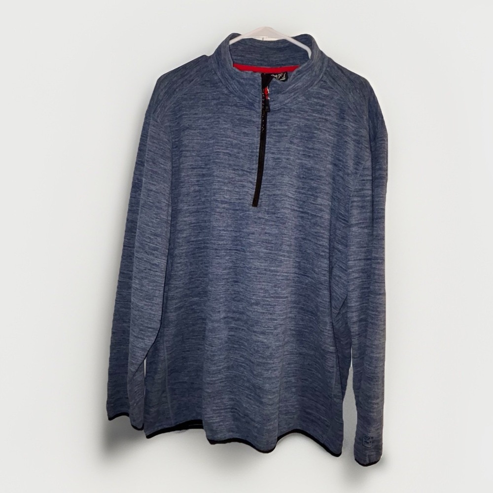 Avalanche Outdoor Supply 1/4 Zip Pullover Sweater Mens Size XXL Blue Long Sleeve